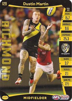 2019 AFL TeamCoach #129 Dustin Martin Front